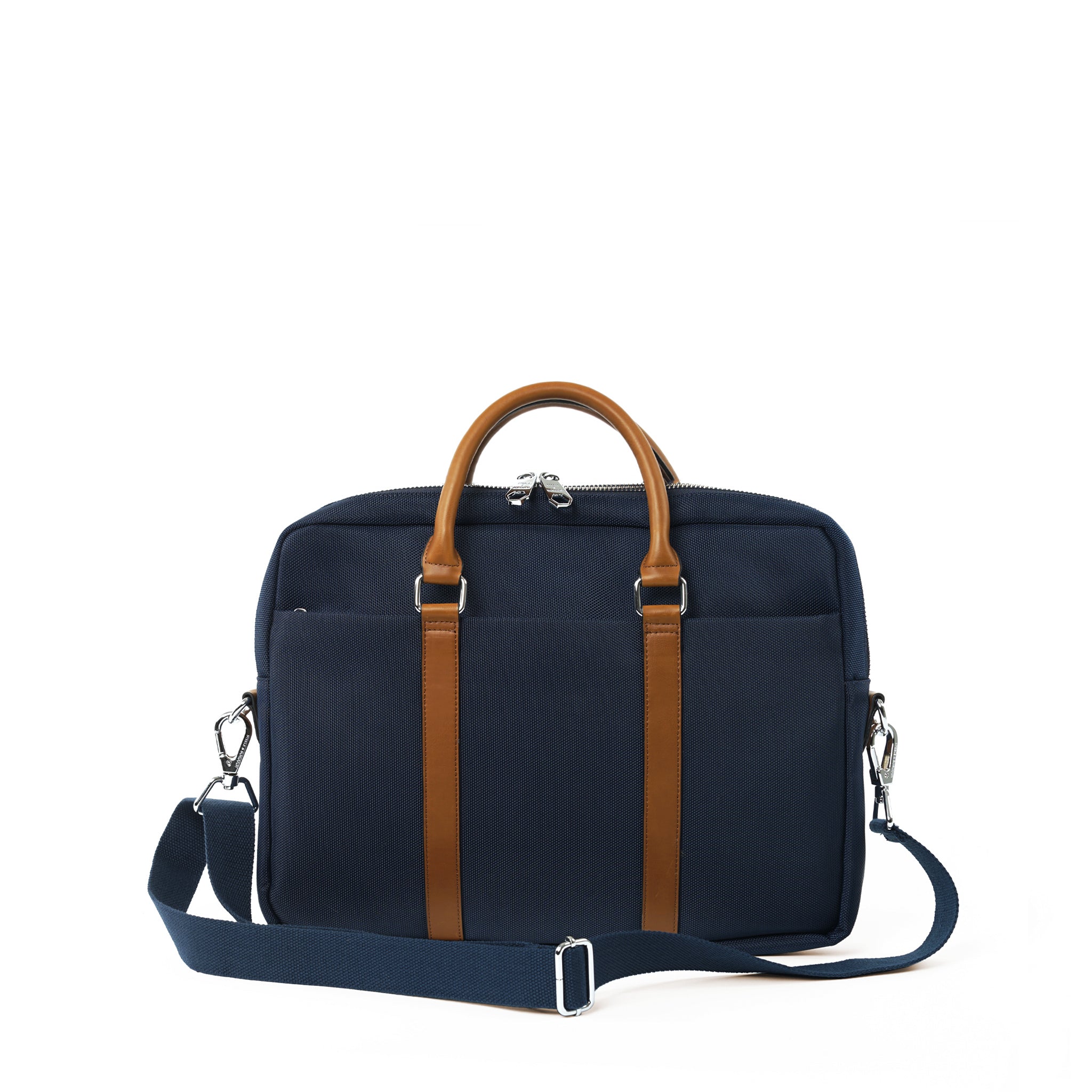 Navy leather laptop bag best sale